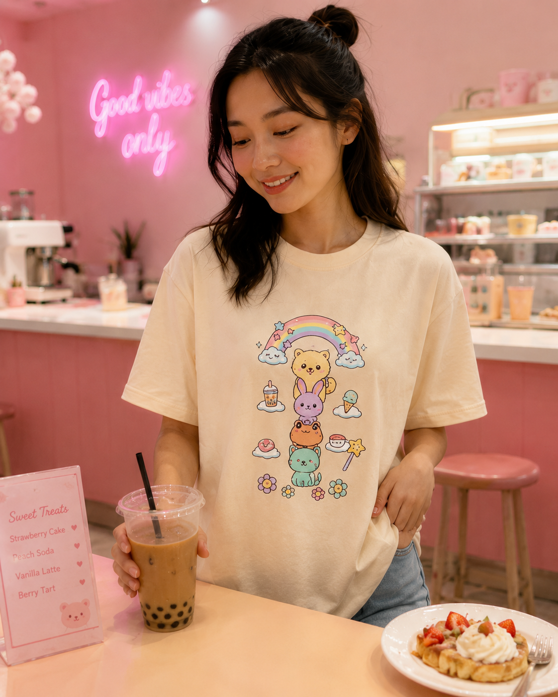 Rainbow Friends Kawaii Graphic T-Shirt
