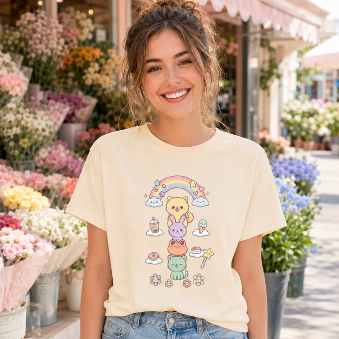 Rainbow Friends Kawaii Graphic T-Shirt